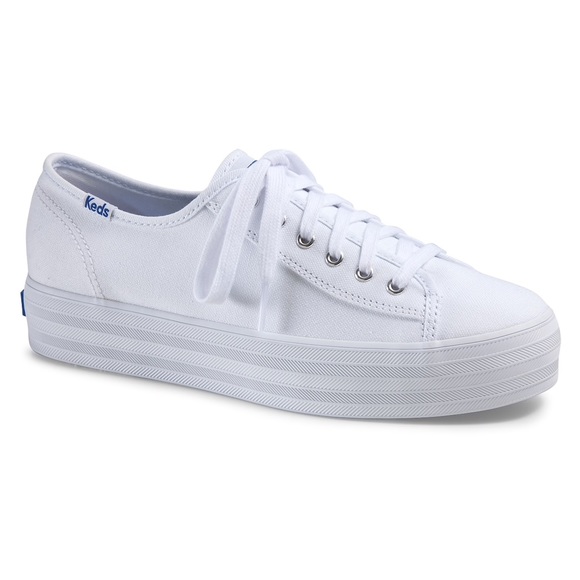 Keds Shoes - KEDS Triple Kick White Womens Platform Shoes